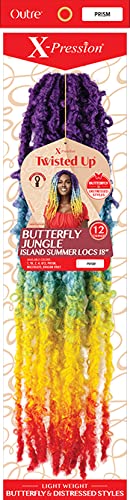 O X-Pression Twisted Up Crochet Braid Butterfly Jungle Island Summer Locs 18