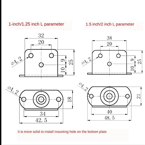 Dxmrwj 4pcs 1,5 Móveis lançadores l Inserir rodas de borracha macia giratória roda de rolo de prata para cama acessório