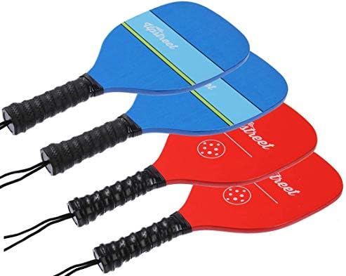 Upstreet Wood Pickleball Paddle Conjunto | Conjunto de pickleball ou raquetes de pickleball incluem bolsa de esteira,