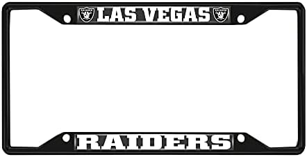 Fanmats 31361 Las Vegas Raiders Metal Plate Frame Black acabamento preto