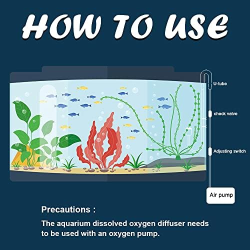 Kit de difusor de CO2 Modixun, difusor de oxigênio aquário com tubo em forma de U+válvula de controle+válvula de retenção+tubo