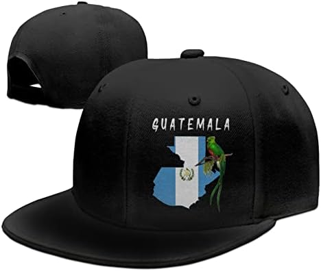 Mapa de bandeira e pássaro quetzal da Guatemala Snapback Hats for Men Baseball Cap