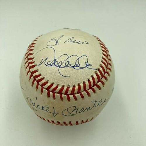 Mickey Mantle Derek Jeter Don Mattingly Yankees Legends assinado Baseball PSA DNA - bolas de beisebol autografadas