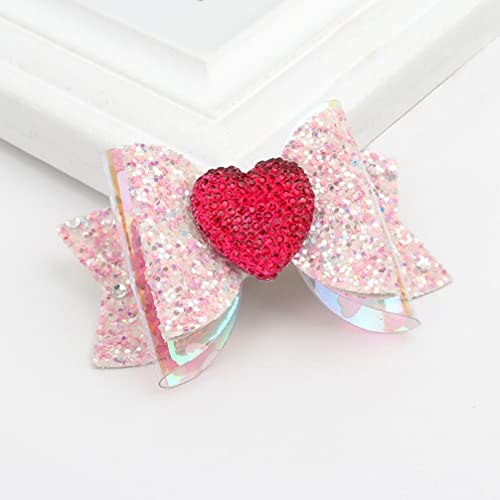 Acessórios do Dia dos Namorados Solustre 3pcs clipes de lantejoulas de lantejoulas de festas GLITTER GLITTER BOWS CLIPS BOWS CABE