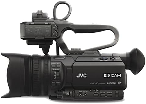 JVC GY -HM180 12.4MP 4K Ultra HD Camering, pacote óptico 12x - Pacote com cartão SDHC U3 de 32 GB, filtro UV de 62 mm, kit de limpeza