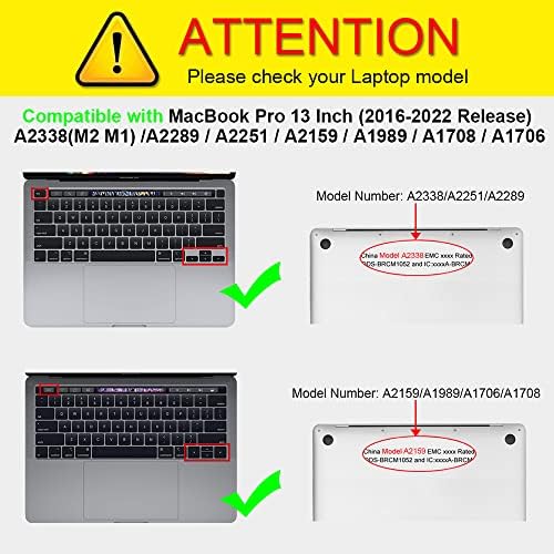 Fintie Case para MacBook Pro 13 polegadas A2338 A2251 A2289 A2159 A1989 A1706 A1708 - SNAP SNAP ON HARD CASE TAPLO PARA