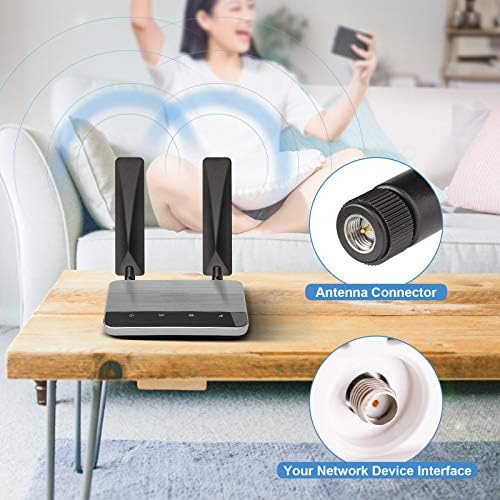 Antena Bingfu 4G LTE 9DBI SMA Antena celular masculina compatível com 4G LTE Wireless CPE Router Hotspot Gateway Celular Gateway