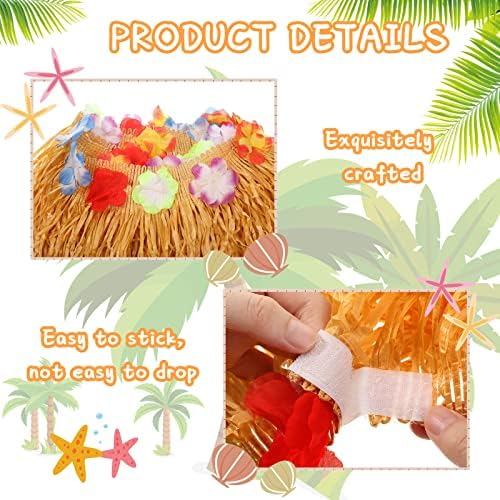 3 PCs 9 pés x 29 polegadas Luau Hawaiian Table Salia Raffia Salia de mesa de estilo para festa de festa da festa para a festa