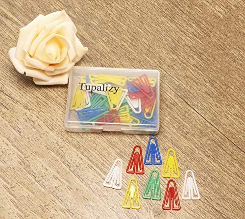Tupalizy Pequeno criativo Triângulo de papel plástico Clipes Holder Cute Decorativo Álbum Memorando Bookmarks Marcando documentos