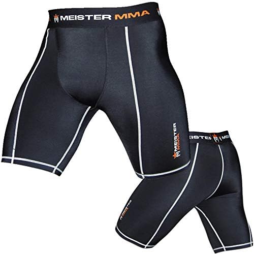 Meister MMA compressão de shorts de luta de rush w/xícara