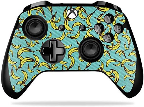 Mightyskins Skin Fiber para Microsoft Xbox One X Controller - Bananas | Acabamento protetor de fibra de carbono texturizada e durável