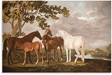 George Stubbs Horse Art Poster Oil na tela Pinturas de arte de parede Decoração de parede decoração de casa Decoração de sala de estar