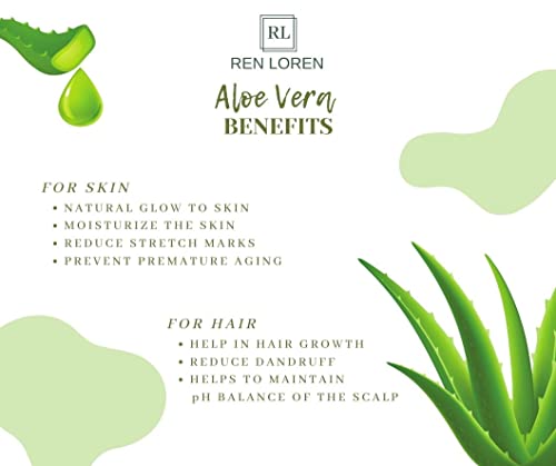 Ren Loren Organic Pure Aloe Vera gel, calmante e hidratante Skin & Hair Care