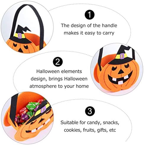 Bolsas de brindes de garotas de nuobestim 3pcs Halloween bolsas de doces não tecidas Bruxa de abóbora ou sacolas de presente sacolas