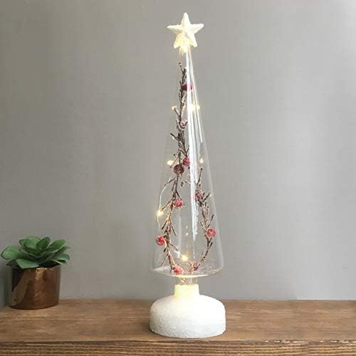 Brite Star Led Glass Tree Décor, branco quente