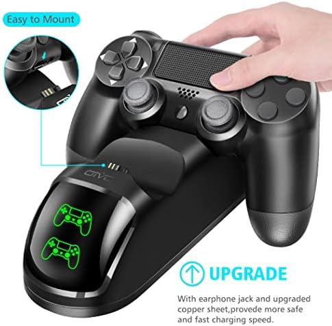 Estação de doca do carregador do controlador PS4 OIVO, PS4 Controller Charging Dock Station Atualizou o chip de carregamento