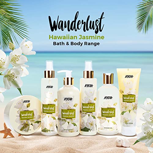 Nykaa Wanderlust Hawaiian Jasmine Milk - Loção de corpo hidratante e hidratante com fórmula leve e antiaderente - Paraben, SLS &