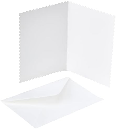 Docrafts Papermania cartões/envelopes recortados, 5 por 7 polegadas, brancos, 12-pacote