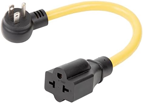 Angulado para serviço pesado [4-em-1] 12AWG 15A/125V Plugue CA doméstico AC para o cabo do adaptador de lâmina T 20 amp, 5-15p