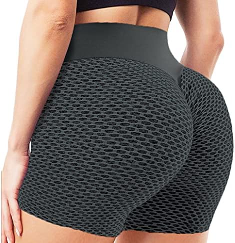 Shorts shorts scrunch scrunche wannl para mulheres de alta cintura levantando shorts texturizados treino tik tok leggings