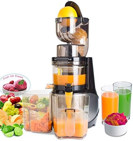 Juicer de mastigação, extrator de espremedor lento inteiro por Vitalisci, máquina de espremedor de prensa a frio, anti-oxidação para