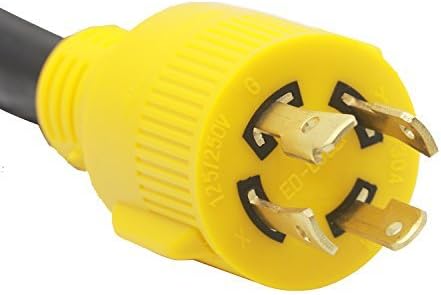 Adaptador de energia do gerador de 30 amp para RV, plugue de travamento masculino de 125/250V para executar o trailer