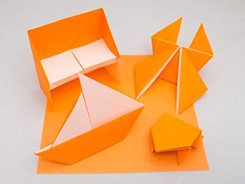 [Taro's Origami Studio] Padrão de 6 polegadas 23 cores de 23 cores 65 folhas quadradas fáceis dobrar papel japonês para iniciantes