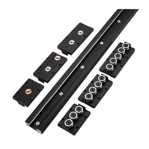 Mssoomm Inner Double Axis Roller Ball Bearing Linear Motion Guide Rail Track SGR10 2PCS L: 450mm/17.72 inch + 2PCS