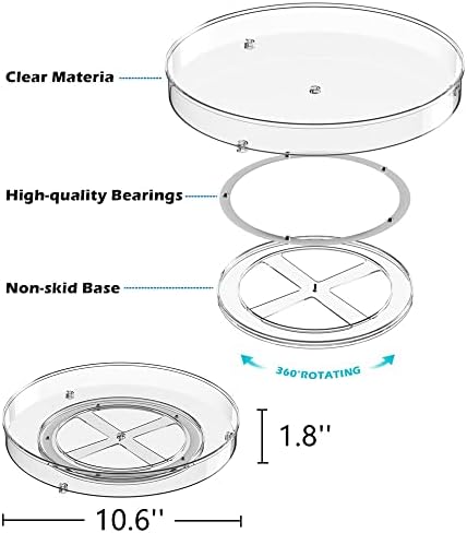 Benzoyl Lazy Susan Spice Rack, 3 10,6 '6 '