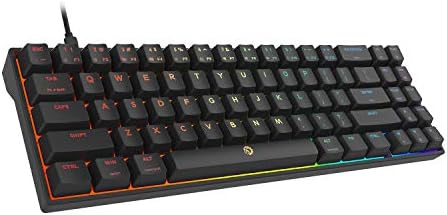 Drevo Calibur V2 TE RGB 60% Teclado de jogos mecânicos com fio, compacto pequeno de 71 teclas, trabalho para PC/Mac,