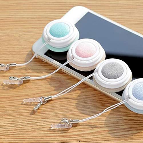 Toyandona 4pcs Macaron Shape Tela Mobile Tela Cleaner de vidro, limpeza criativa de smartphone Wipes pincel Mini Macaron Cleaning