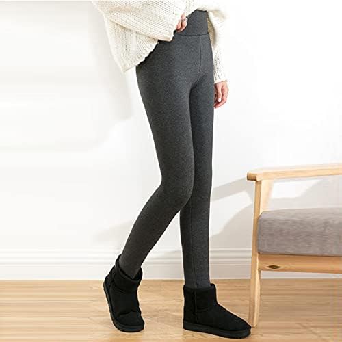 Leggings curtas Calça de calça inverno quente veludo tenso