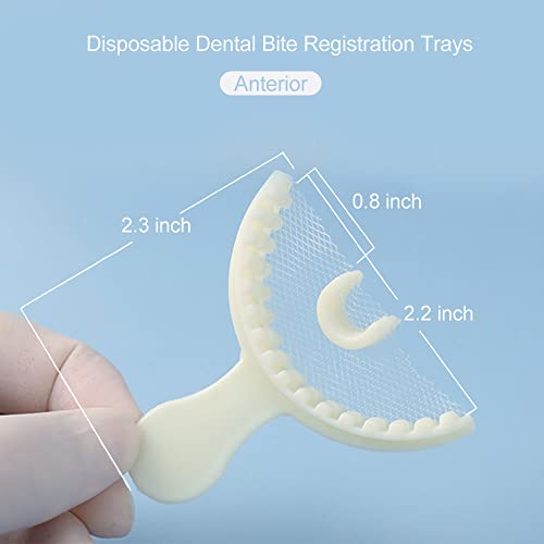 Bandejas de registro de mordida dental descartáveis ​​de Litematira, bandejas de impressão na boca para moldes de dentes,