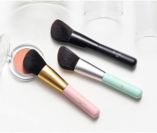 XJJZS Powee Makeup Brush Wood Handle Dense Mold redonda Cobertura completa pincéis de pó de face a pincel de contorno blush