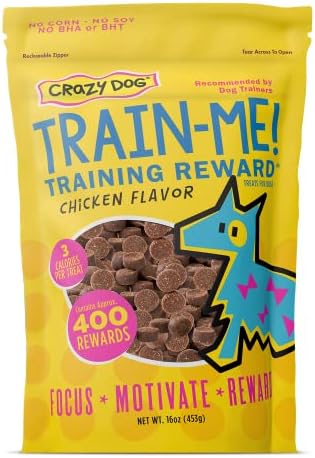 Crazy Dog Train-me! Recompensa de treinamento Trelas para cães 16 onças, frango regular