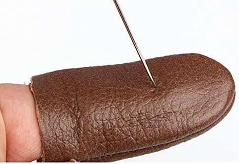 CCHUDE 6 pares de feltro de pele de couro Protetor de dedo Garas de dedos de dedo Luvas para costura artesanal manual