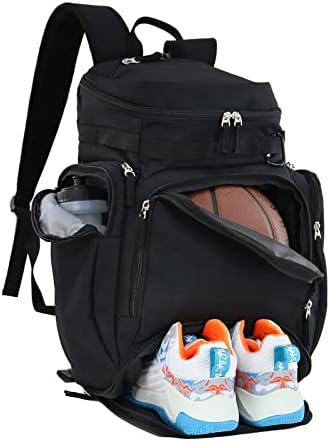 Bolsa de mochila de basquete Goloni com compartimento grande de sapatos e bola, mochila de futebol, beisebol, softbol, ​​bolsa de