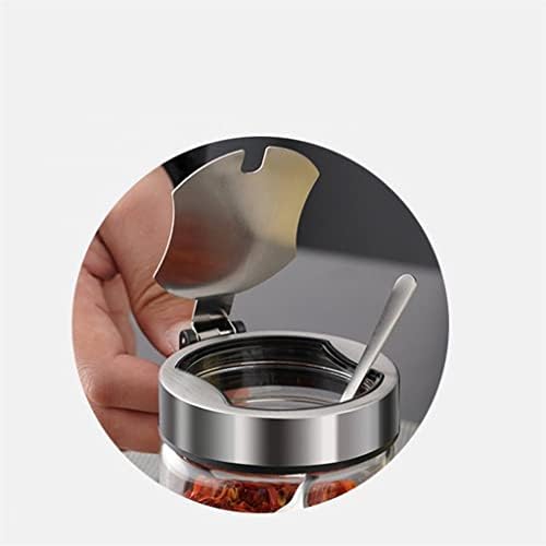 Ygqzm Spoxless Spoon Spoon Temporado Caixa de Temperamento Spice Spice Contêiner Ferramenta de Armazenamento de Cozinha