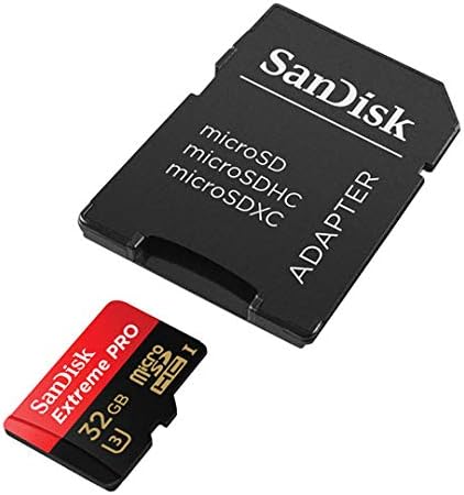 Sandisk Extreme Pro 32 GB Micro Memory Card 4K V30 U3 SDHC funciona com o pacote de drones DJI Mavic com tudo, menos Stromboli Microsd