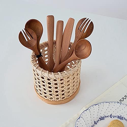 CHDHALTD SPOLE Handmade Spoon Organizer, caixa de organizador de cesto de armazenamento, colher portador organizador