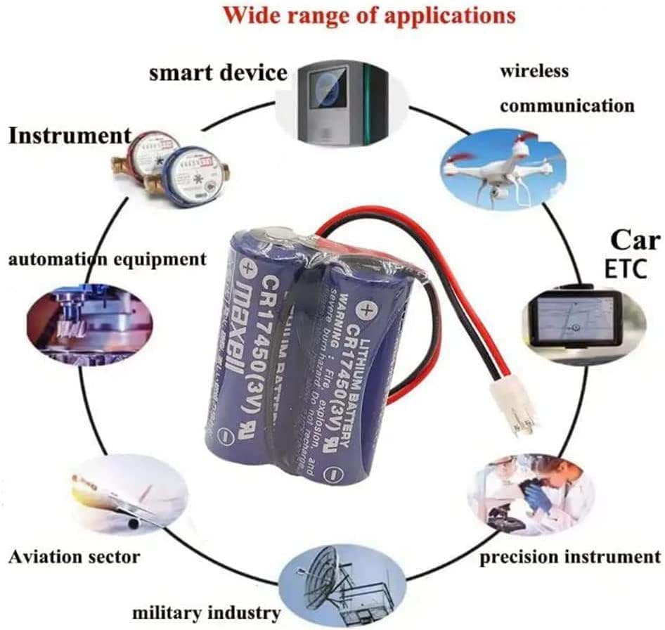 2CR17450-2WK27 / D80UB016170 2600mAH MAXELL 3V SUBSTITUIÇÃO PLC BATERAGEM DE CONTROLE INDUSTRIAL PACK para Mazak 2CR17450