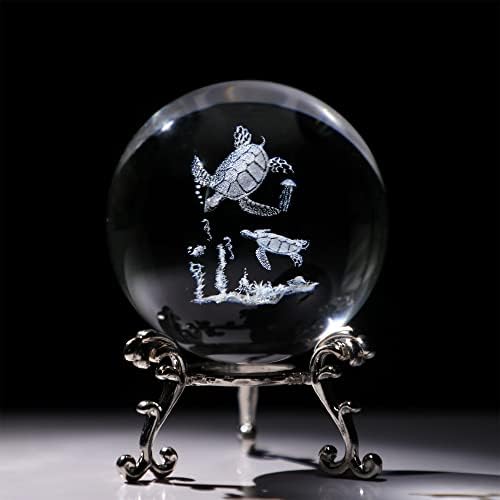 HDCRYSTALGIFTS 3D Hummingbird Ball Ball Paperweight 60mm a laser gravado esfera de vidro exibir globo meditação bola decoração