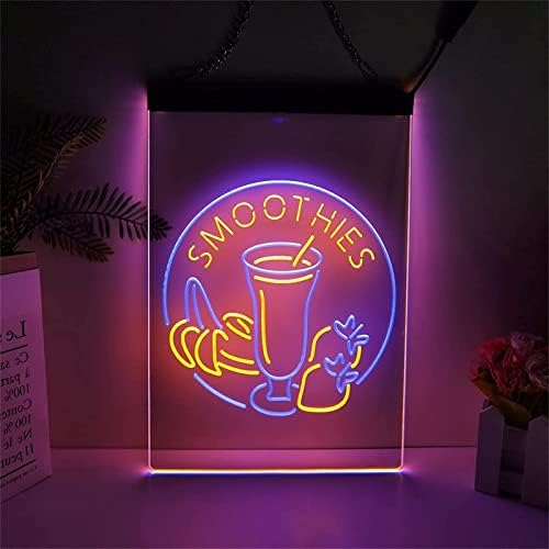 DVTEL Smoothies Néon Fruit Sign Modelagem LED LEITAS LUMAS LUMINAS LUZ