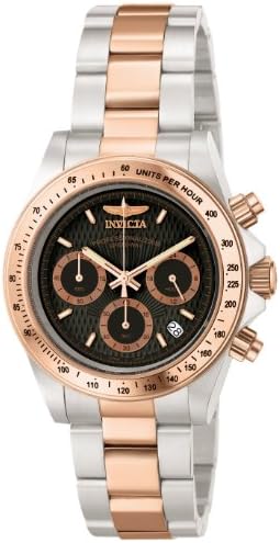 Invicta Men 6932 Speedway Professional Collection 18K Rose Gold-Gold e relógio de aço inoxidável