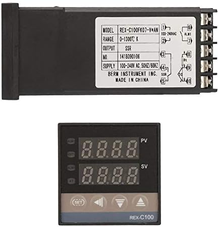 Kit de controlador de temperatura PID com SSR 25A Relé de Estado Sólido K Sensor de termoparo tipo 0-1300 ℃ AC 110V-240V