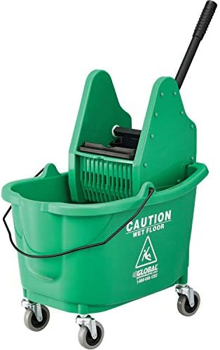 38 Qt. MOP Bucket e Wringer Combo With Down Press, verde