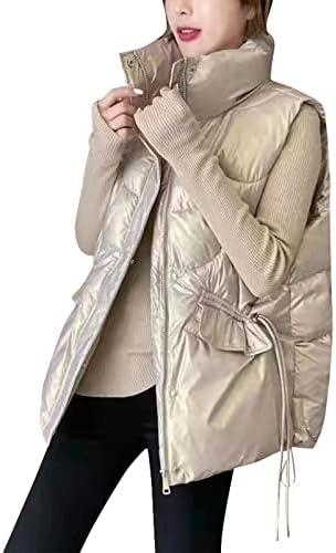 Coletes sgasy para mulheres por muito tempo com zíper com jaquetas leves de soprador com capuz