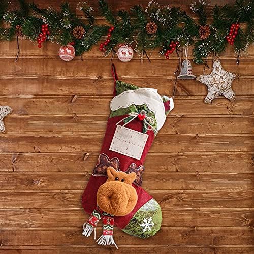 Grande bolsa de presente para doces Diy Socking Decoration Decoration Staking Christmas Home Decor Animal Swing Car ornamento