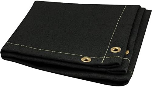 Steiner 376-10x10 Flex 28 onças pesado cobertor de soldagem de fibra de vidro revestido de acrílico, preto, 10 'x 10'