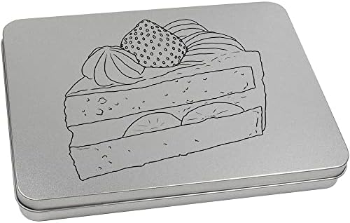 Azeeda 'Strawberry Shortcake' Metal Hinged Stationery Tin/Storage Box